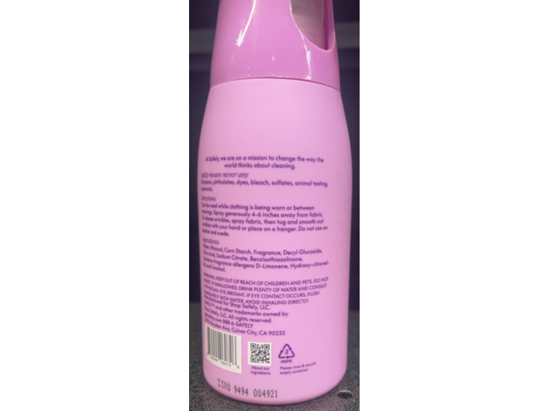 Safely Everyday Fabric Spray, 12 fl oz/354 mL