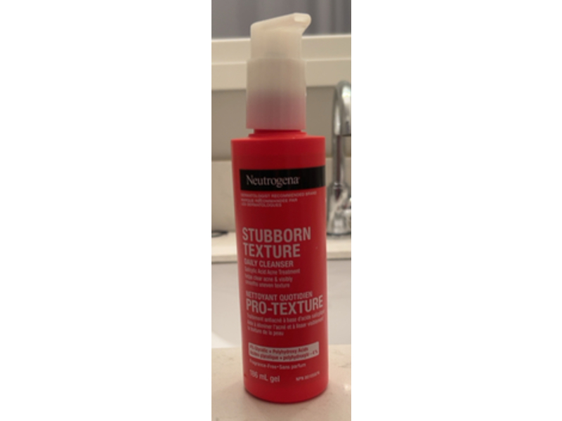 Neutrogena Stubborn Texture Daily Cleanser, 4% Glycolic + Polyhydroxy Acids, 186 mL