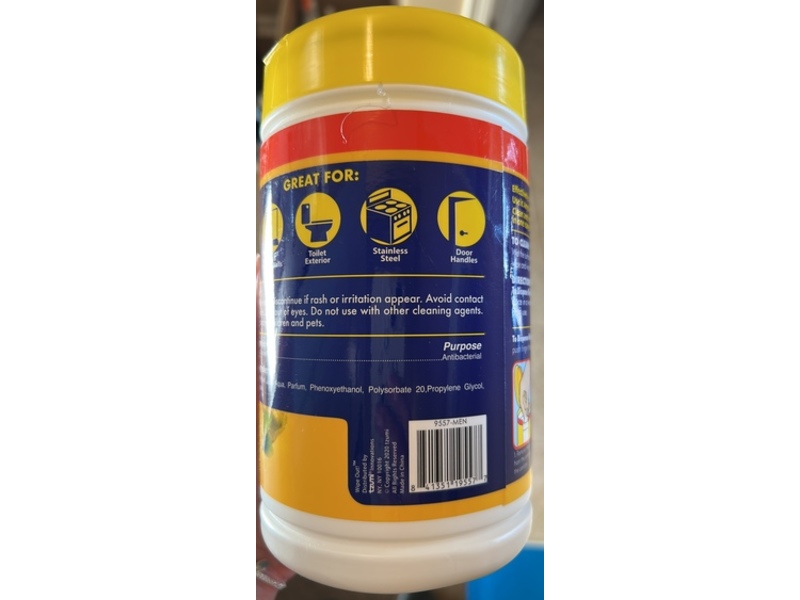 Wipe Out! Multi-Purpose Cleaning Wipes, Lemon Scent, 80 Count