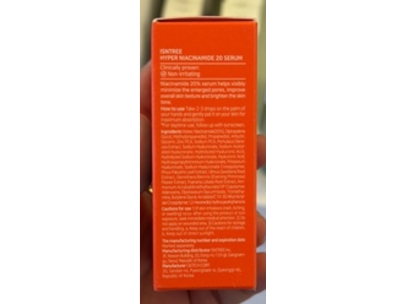 Isntree Hyper Niacinamide 20 Serum, 0.67 fl oz/20 mL