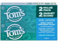 Tom's Of Maine Simply White Toothpaste, Peppermint, 85 mL , Pack Of 2 - thumbnail 1