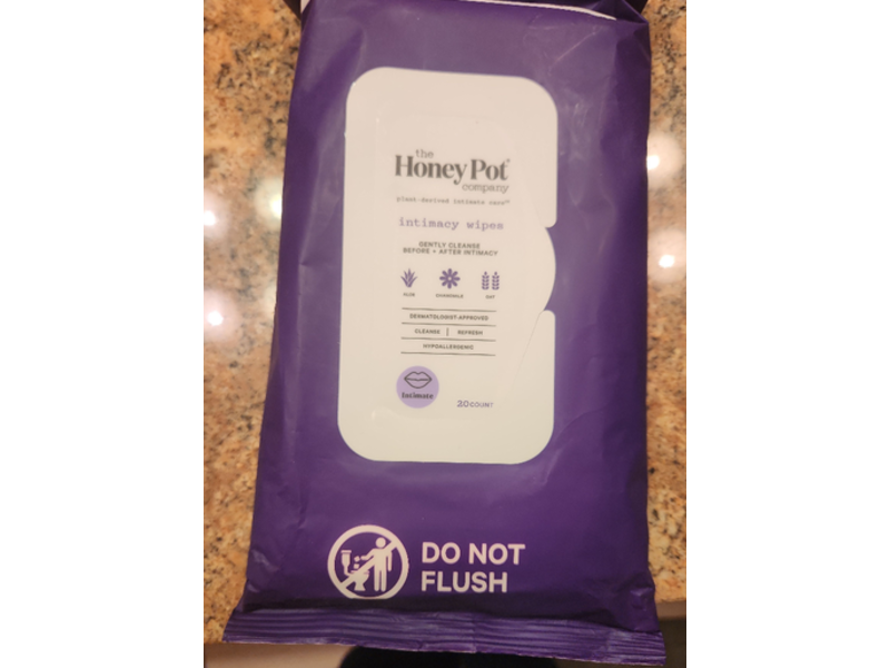 The Honey Pot Company Intimacy Cleansing Wipes, 20 Count