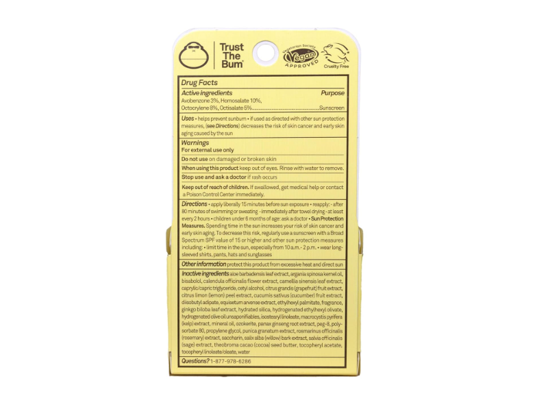 Sun Bum Sunscreen Lip Balm, SPF 30, Coconut, Banana, Watermelon, 0.15 oz/4.25 g, Pack Of 3