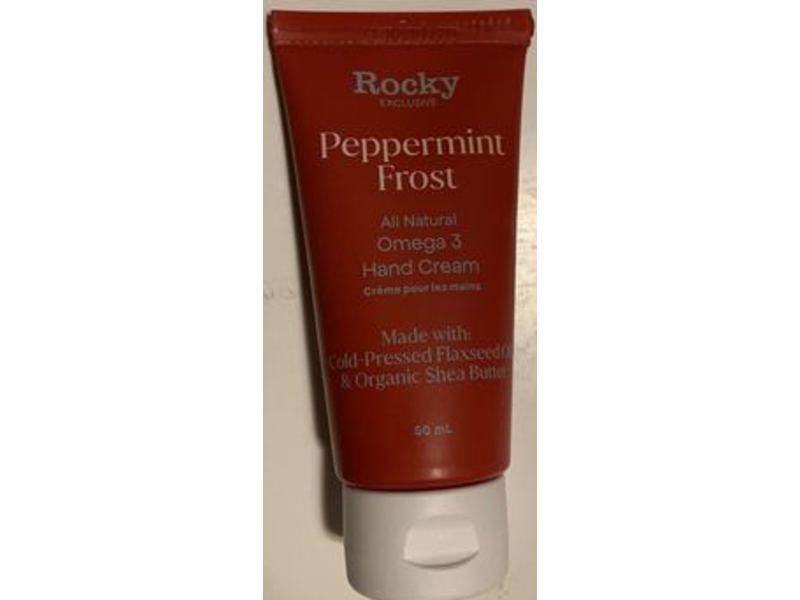 Rocky All Natural Omega 3 Hand Cream, Peppermint Frost, 50 mL