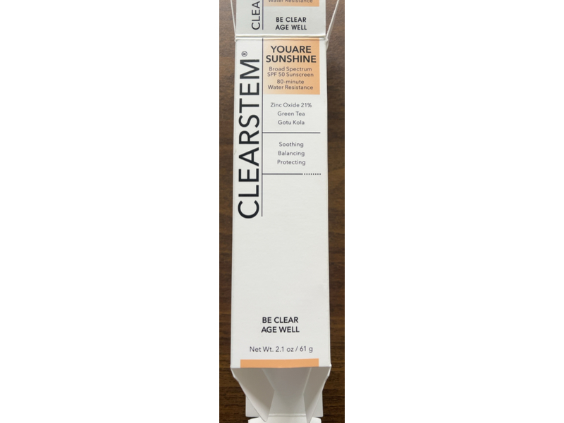 Clearstem Youare Sunshine Sunscreen, SPF 50, 2.1 oz/61 g