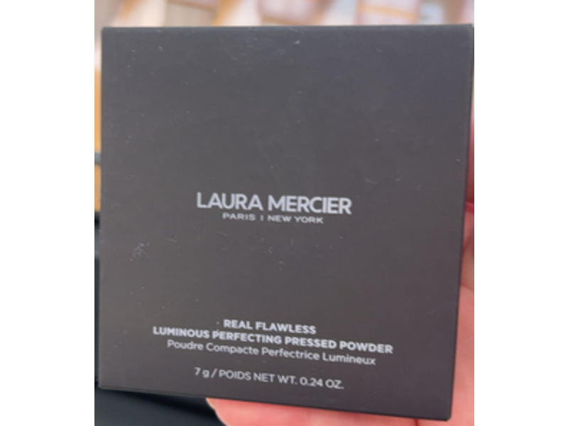 Laura Mercier Real Flawless Luminous Perfecting Pressed Powder, Translucent Honey, 0.24 oz/7 g