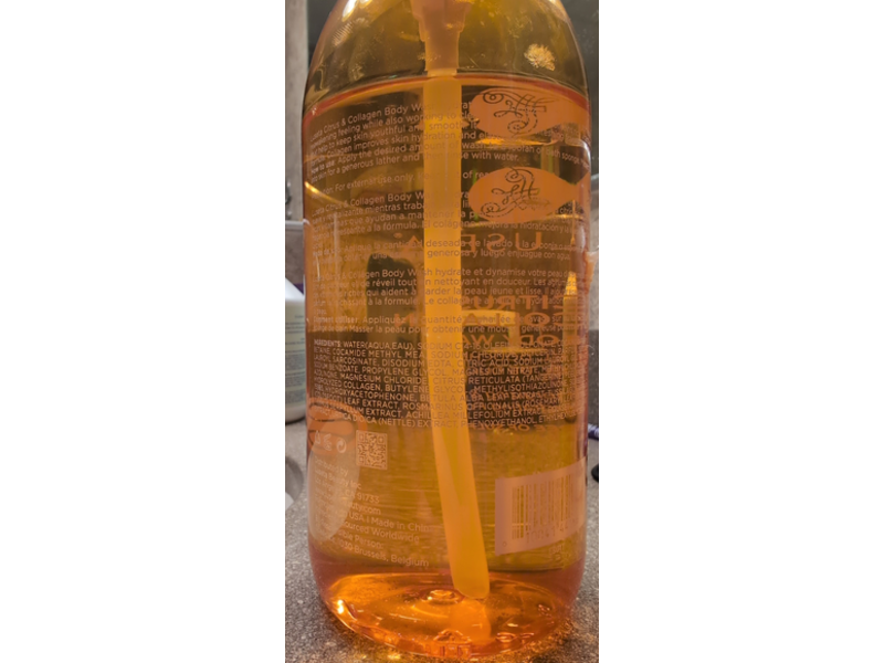 Luseta Body Wash, Citrus & Collagen, 33.8 fl oz/1 L