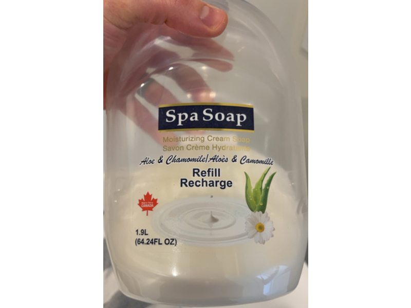 Spa Soap Moisturizing Cream Soap, Aloe & Chamomile, 64.24 fl oz/1.9 L
