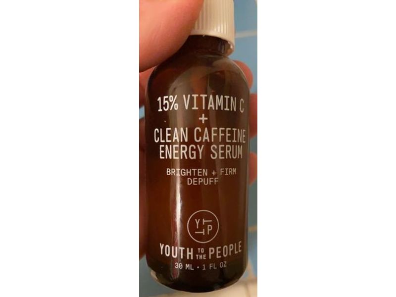 Youth To The People 15% Vitamin C + Clean Caffeine Energy Serum, 1 fl oz/30 mL