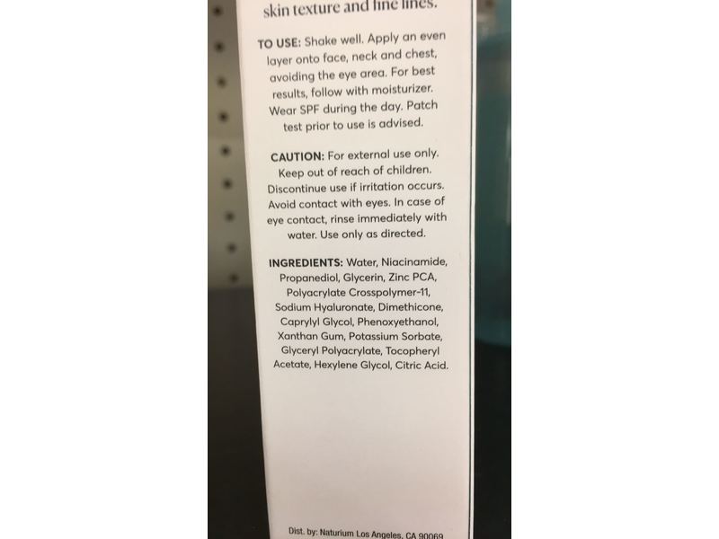 Naturium Niacinamide Serum 12% Plus Zinc 2%, 1 fl oz/30 mL