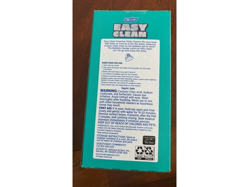 Sc Johnson Scrubbing Bubbles Easy Clean Foaming Toilet Cleaner, 500g/17.5 oz, 5 Count