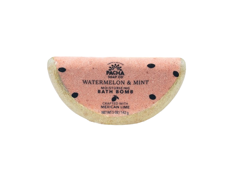 Pacha Soap Co Moisturizing Bath Bomb, Watermelon & Mint, 5 oz/142 g
