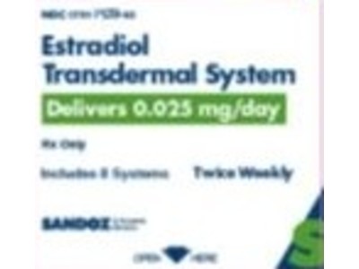 Estradiol Transdermal System 0.025 mg, Sandoz (Rx)