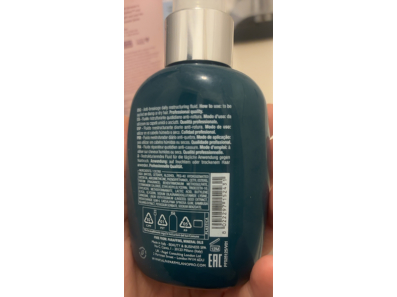 Alfaparf Milano Semi Di Lino Anti-Breakage Daily Fluid, 4.23 fl oz/125 mL