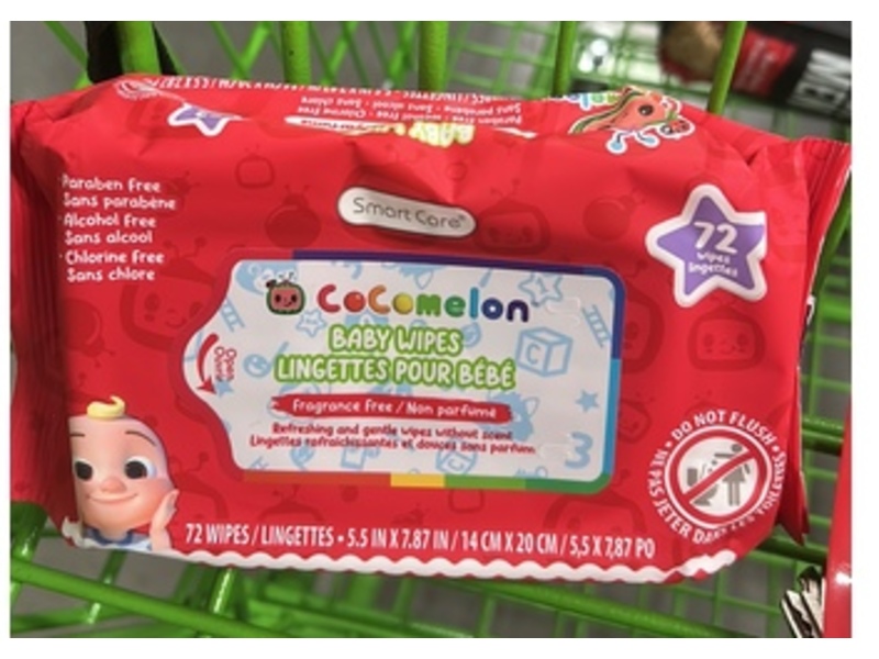 Smart Care Cocomelon Baby Wipes, 72 Count
