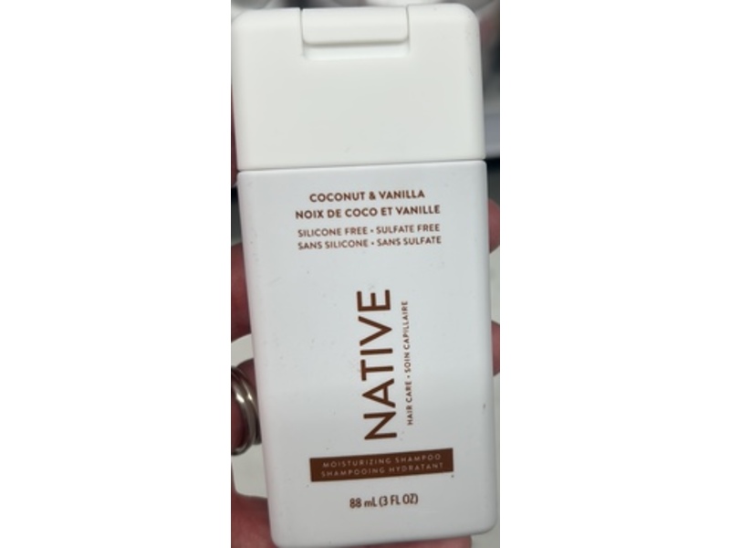 Native Moisturizing Shampoo, Coconut & Vanilla, 3 fl oz/ 88 mL