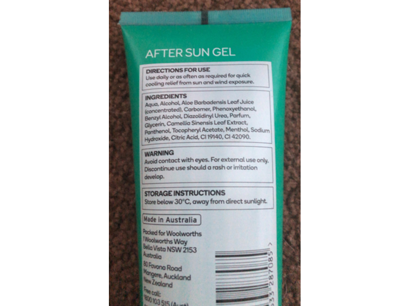 Woolworths After Sun Aloe Vera Gel, 200 mL