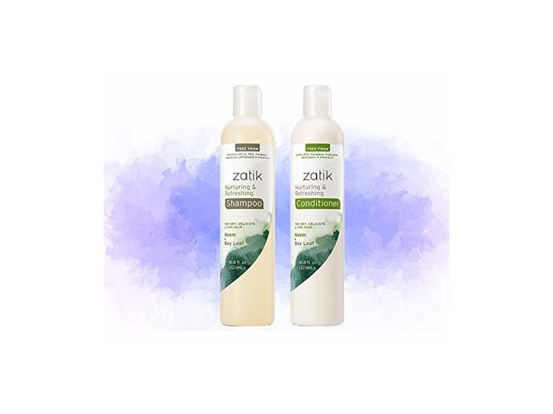 Zatik Nurturing & Refreshing Shampoo, Neem & Bay Leaf, 10.8 fl oz/320 mL
