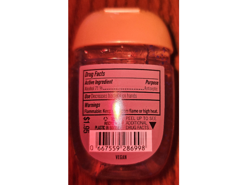 Bath & Body Works White Barn PocketBac Anti-Bacterial Hand Gel, Mahogany Teakwood, 1 fl oz/29 mL