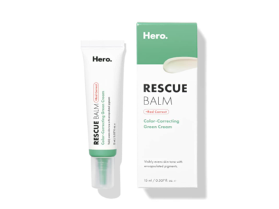 Hero Color Correcting Green Cream Rescue Balm, Red Correct, 0.50 fl oz/15 mL