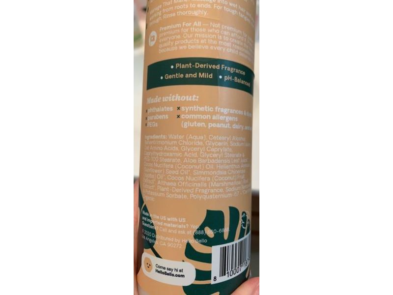 Hello Bello Kids Conditioner, Creamy Coconut, 10 fl oz