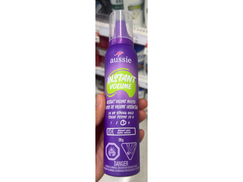 Aussie Instant Volume Mousse, 3 Strong Hold, 170 g