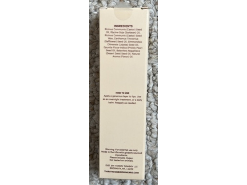 Thirsty Cowboy Lip Butter, Vanilla Jojoba, 0.5 oz/15 g