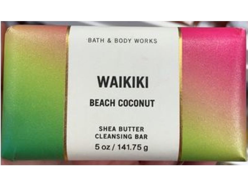 Bath & Body Works Waikiki Beach Coconut Cleansing Bar, Shea Butter, 5 oz/141.75 g