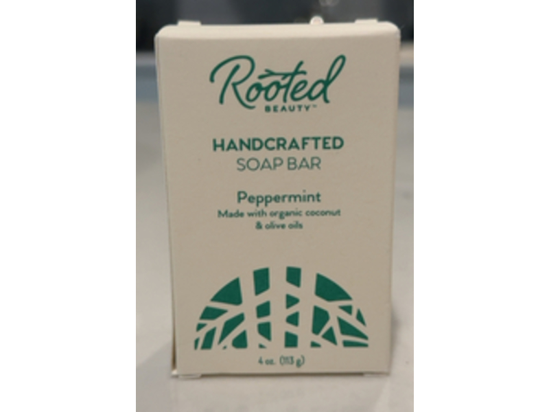 Rooted Beauty Handcrafted Soap Bar, Peppermint, 4 oz/113 g