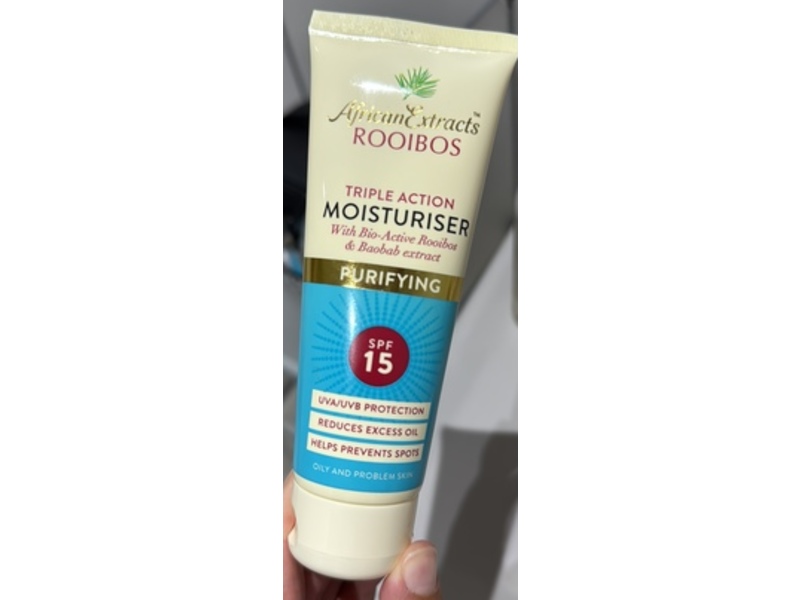 African Extracts Rooibos Purifying Triple Action Moisturizer, SPF 15, 2.5 fl oz/75 mL