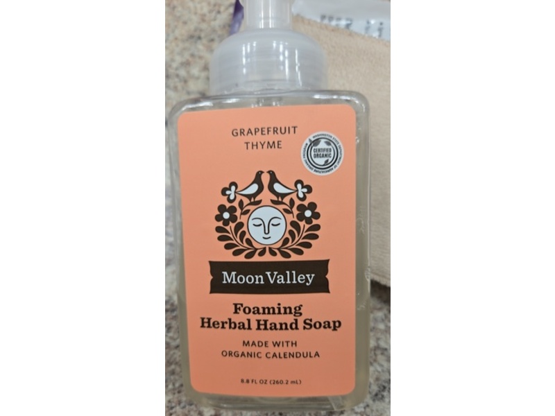 Moon Valley Grapefruit Thyme Foaming Herbal Hand Soap, Organic Calendula, 8.8 fl oz/260.2 mL, Pack Of 2