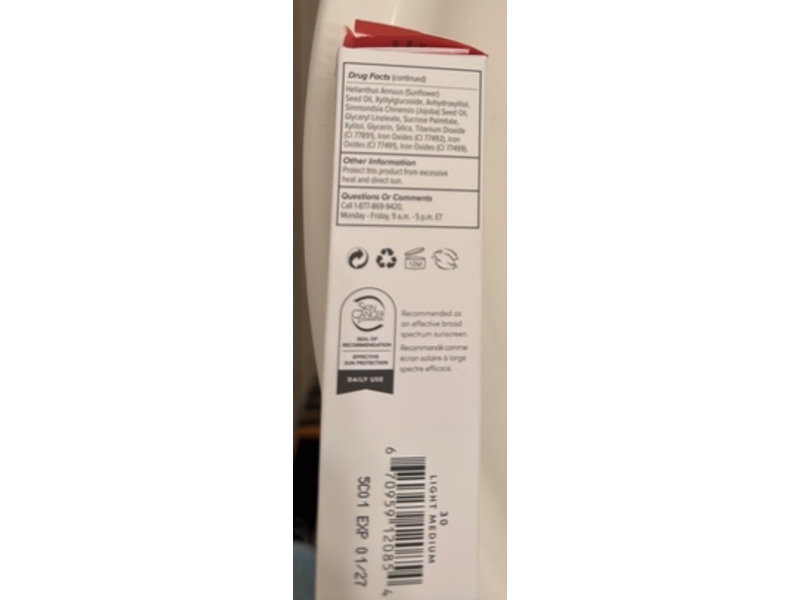 Jane Iredale Skintuition Radiance-Boosting Liquid Foundation, SPF 30, 30 Light Medium, 1 fl oz/30 mL