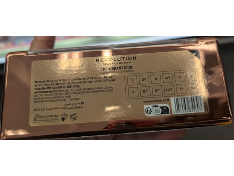 Revolution Beauty London Brights Eyeshadow Palette, The Vibrant Icon, 0.78 oz