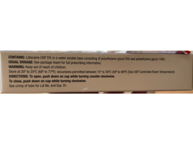 Lidocaine Ointment USP, 5 %, 35.44 g, Strides (Rx)