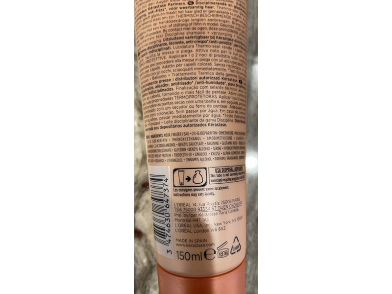 Kerastase Discipline Keratine Thermique Smoothing Taming Milk, 5.1 fl oz/150 mL