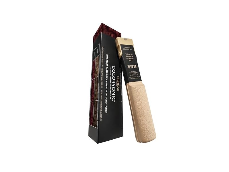 L'Oreal Paris Colorsonic Hair Color Cartridge & After Color Conditioner, 5RR Medium Intense Red Brown