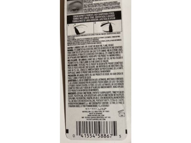 Maybelline Tattoo Studio Eyebrow Pencil, Light Blonde, 0.026 oz