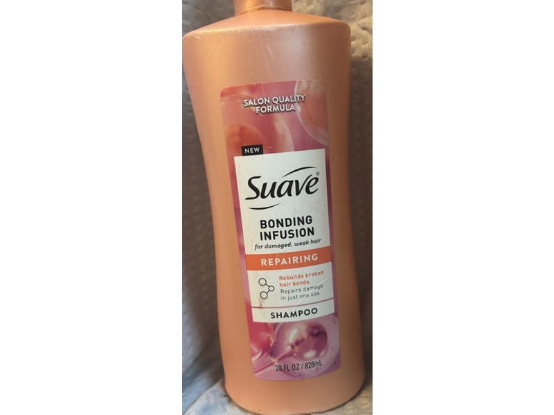 Suave Bonding Infusion Repairing Shampoo, 28 fl oz/828 mL, Pack Of 4