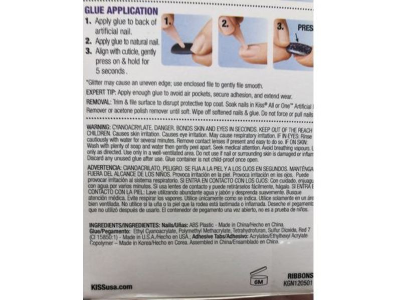 Kiss Nails Gel Fantasy Ready To Wear Gel & Adhesive Tabs, KGN12, 28 Count