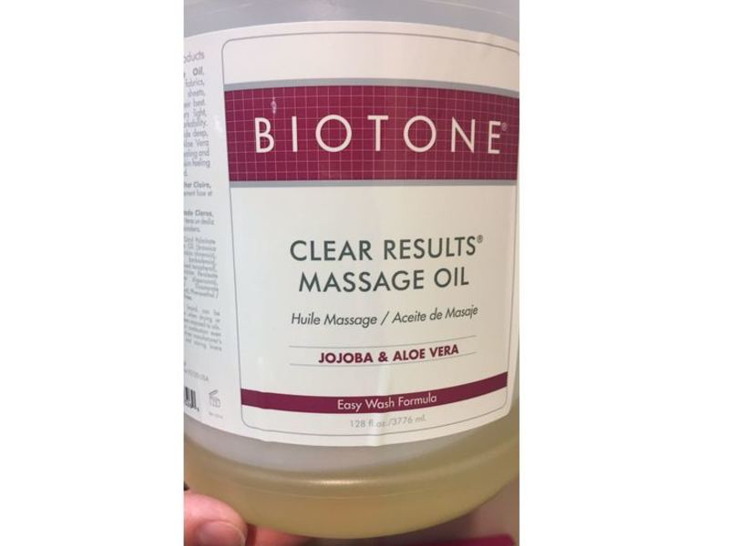 Biotone Clear Results Massage Oil, Jojoba & Aloe Vera, 128 fl oz/3776 mL
