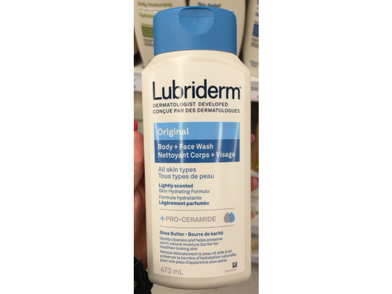 Lubriderm Original Body + Face Wash, Shea Butter, 473 mL