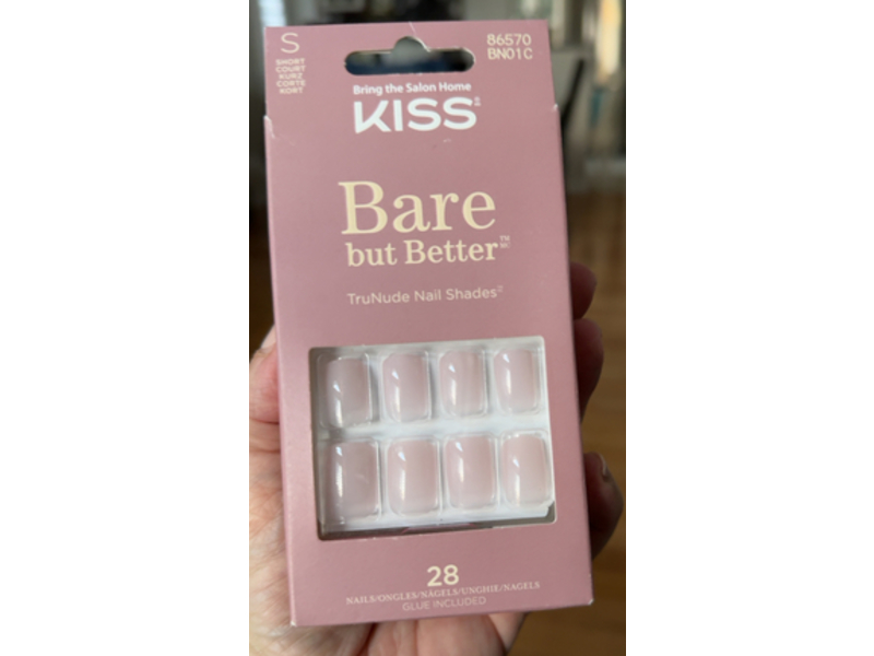 Kiss Bare But Better Fake Nails, Nudies, 28 Count