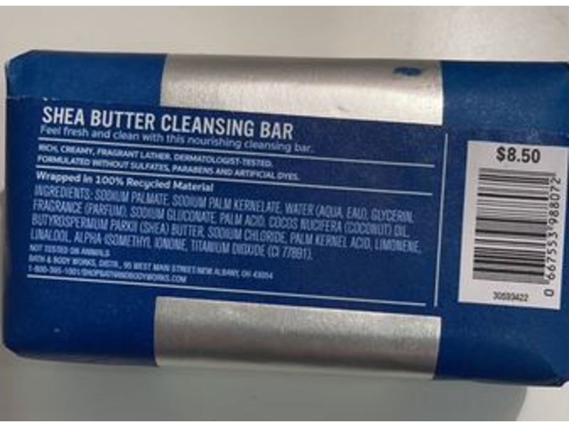 Bath & Body Works Men's Collection Shea Butter Cleansing Bar, Ocean, 5 oz/141.75 g