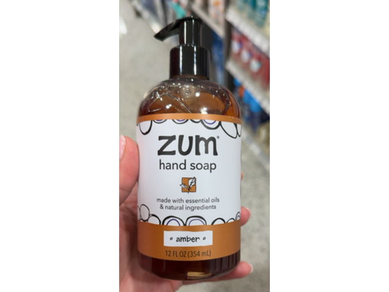 Zum Hand Soap, Amber, 12 fl oz/354 mL, Pack Of 4