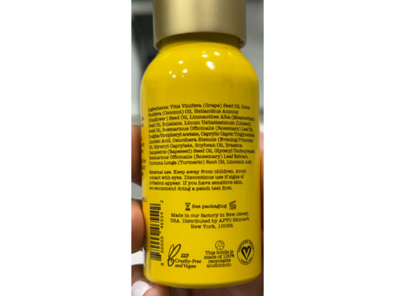 Apto Skincare Turmeric Oil, Rosemary, 2 fl oz/60 mL