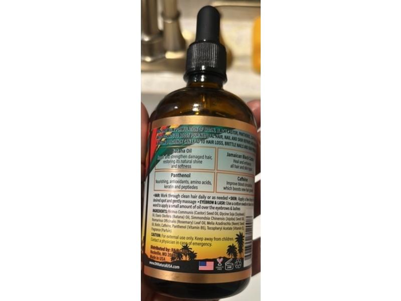 On Natural Batana Oil, Biotin & Black Castor, 4 fl oz/118 mL