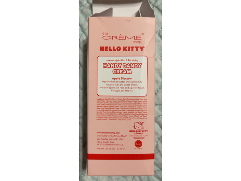 The Crème Shop Hello Kitty Handy Dandy Cream, Apple Blossom, 1.69 fl oz/50 mL