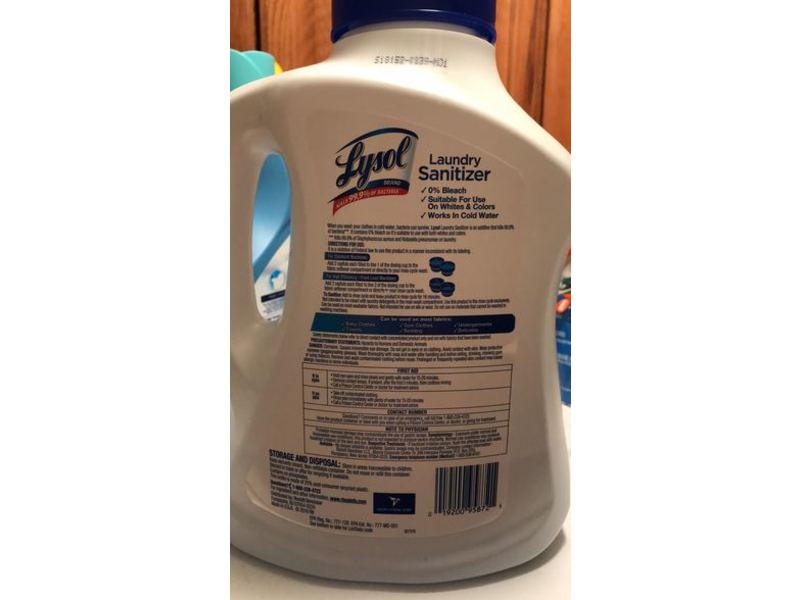 Lysol Laundry Sanitizer, Crisp Linen Scent, 90 fl oz/2.66 L, Pack Of 2