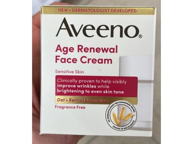 Aveeno Age Renewal Face Cream, Oat + Retinol Alternative, 50 mL