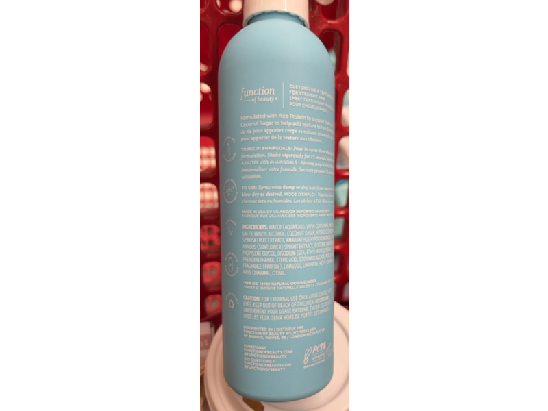 Function of Beauty Soft Bounce Texturizing Hair Spray, 7 fl oz/207 mL